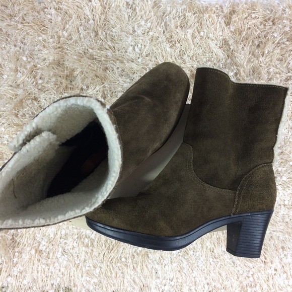Clarks Shoes - Clarks Bendables faux fur lined booties fold over